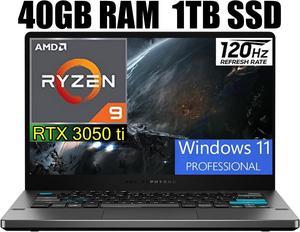 ASUS ROG Zephyrus G14 Alan Walker Special Edition Gaming Laptop 140 120Hz 2K QHD Display AMD Ryzen 9 5900HS 8Cores GeForce RTX 3050 Ti 4GB 40GB DDR4 1TB PCIe SSD WiFi 6 Windows 11 Pro