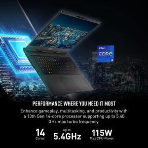 MSI Stealth 17 Laptop, 17.3" QHD 240Hz, Intel Core i9-13900H 14 Cores Processor, GeForce RTX 4070 8 GB GDDR6, 32GB DDR5  1TB PCIe SSD, Cooler Boost 5, Backlit Keyboard, Windows 11 Pro