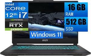 MSI Cyborg 15 Gaming Laptop, 15.6" FHD 144Hz Display, Intel Core i7-12650H 10-cores Processor, NVIDIA GeForce RTX 4060 8GB GDDR6, 16GB DDR5  512GB PCIe SSD, Backlit Keyboard, Wi-Fi 6, Windows 11