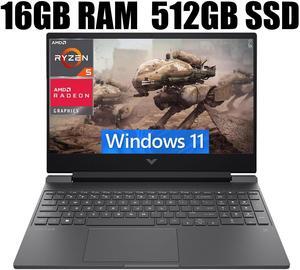 HP Victus 15 Gaming Laptop, 15.6" FHD (1920 x 1080) 144HZ Display, AMD Ryzen 5 7535HS 6 cores Processor, AMD Radeon RX 6550M 4GB GDDR6, 16GB DDR5  512GB PCIe SSD, Backlit Keyboard, Windows 11