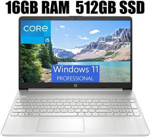 HP 15 Business Laptop, 15.6" FHD (1920 x 1080) Display, Intel Core i5-1135G7 4-core Processor, Intel Iris Xe Graphics, 16GB DDR4  512GB PCIe SSD, Wi-Fi 5, Bluetooth 4.2, Windows 11 Pro