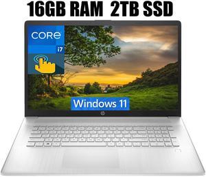 HP 17 Business Laptop, 17.3" HD+ Touchscreen, Intel Core i7-1355U 10 Cores Processor, Intel Iris Xe Graphics, 16GB DDR4  2TB PCIe SSD, Fingerprint Reader, Wi-Fi 6, Windows 11