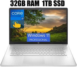 HP 17 Business Laptop, 17.3" HD+ Touchscreen, Intel Core i7-1355U 10 Cores Processor, Intel Iris Xe Graphics, 32GB DDR4  1TB PCIe SSD, Fingerprint Reader, Wi-Fi 6, Windows 11 Pro