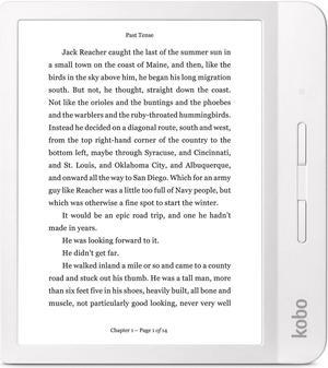 Rakuten Kobo 7" Libra H2O N873 White Wi-Fi eBook Reader, 8GB, E-Ink, 1680x1280