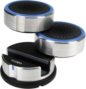 Jensen SMPS-222 Portable Swivel Speaker System w/ Aux-in Cable & Carrying Pouch