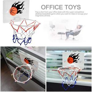 Mini Basketball Toy, Office Desktop Bathroom Toilet Slam Dunk Game Gadget Home Gadget for Basketball Lovers Boys Girls