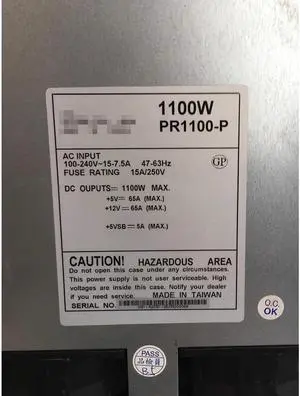 For Hard Disk Enclosure/Disk Array Power Supply for SH PR1100-P 1100W