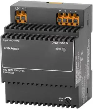 Power Switching Power Supply For Weidmuller 2580240000 PRO INSTA 60W 12V 5A