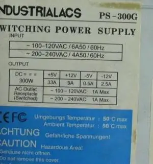 For INDUSTRIALACS PS-300G Industrial Computer Network Equipment 300W Special AT Power Supply