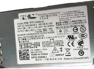 T410 D580E-S0 Server PowerSupply F5XMD H371J G686J 580W A580E-S0