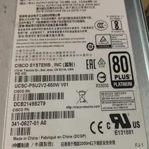 KHACHIMO 650W Power Supply UCSC-PSU2V2-650W DPS-660BB A 341-0627-01 PS-2651-2S-LF