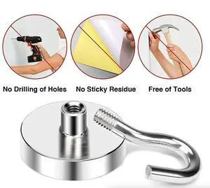 10 Pack Dia Strong Magnetic Hook Hanger N52 Neodymium Clamping Magnet Hooks USA 10 Pack Dia Strong Magnetic Hook Hanger N52 Neodymium Clamping Magnet Hooks USA