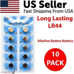 LR44 10 PACK LR44 AG13 A76 L1154 357 303 LED Button 1.5V Cell Alkaline Battery LR44 10 PACK LR44 AG13 A76 L1154 357 303 LED Button 1.5V Cell Alkaline Battery