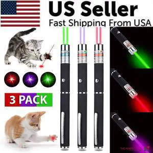 3 Packs 900Mile Laser Pointer Pen Green Blue Red Light Visible Beam Lazer 3 Packs 900Mile Laser Pointer Pen Green Blue Red Light Visible Beam Lazer