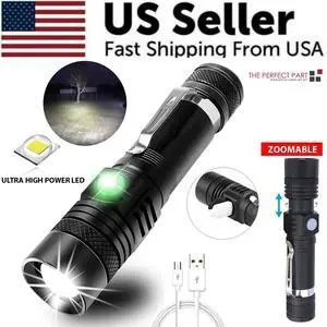 Rechargeable 990000LM LED Flashlight Tactical Police Super Bright Torch Zoomable Rechargeable 990000LM LED Flashlight Tactical Police Super Bright Torch Zoomable