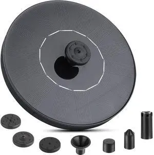 Solar Power Bird Bath Fountain Pump Upgrade 1.4W Solar Fountain With 4 Nozzle Solar Power Bird Bath Fountain Pump Upgrade 1.4W Solar Fountain With 4 Nozzle