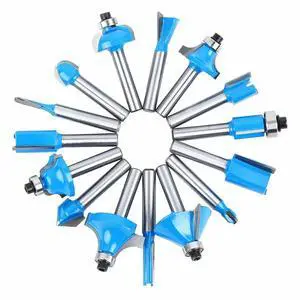 15Pcs Carbon Milling Cutter Router Bit Set Tungsten Carbide Router 1/4" Shank US 15Pcs Carbon Milling Cutter Router Bit Set Tungsten Carbide Router 1/4" Shank US