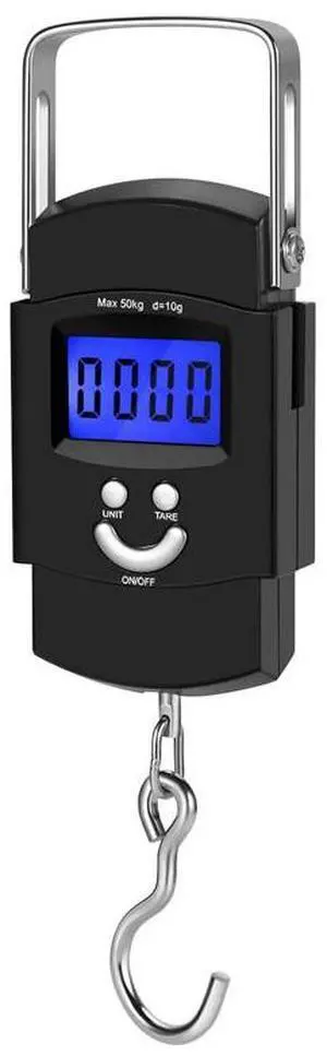 Portable Fish Scale Travel LCD Digital Hanging Luggage Electronic 110lb / 50kg Portable Fish Scale Travel LCD Digital Hanging Luggage Electronic 110lb / 50kg