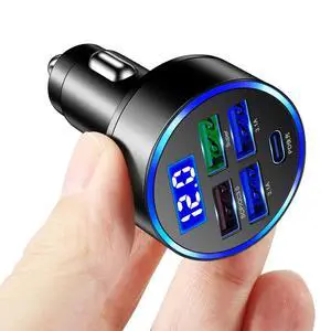 5 USB Port Super Fast Car Charger Adapter For iPhone Samsung Android Cell Phone 5 USB Port Super Fast Car Charger Adapter For iPhone Samsung Android Cell Phone