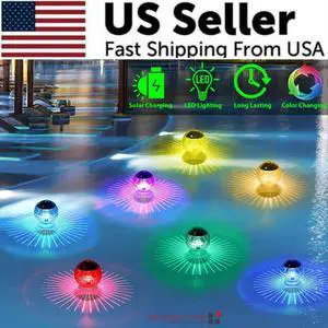 Outdoor Solar LED Floating Light Garden Pond Pool Lamp Rotating RGB Color Change Outdoor Solar LED Floating Light Garden Pond Pool Lamp Rotating RGB Color Change