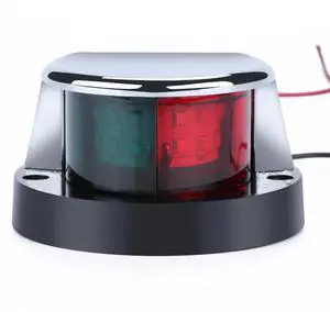 Waterproof Boat Navigation Light LED Bow Marine Front Pontoon Lamp Red Green 12V Waterproof Boat Navigation Light LED Bow Marine Front Pontoon Lamp Red Green 12V