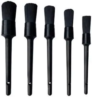 5PC Car Detailing Brush Kit Boar Hair Vehicle Auto Interior For Wheel Clean Sets 5PC Car Detailing Brush Kit Boar Hair Vehicle Auto Interior For Wheel Clean Sets
