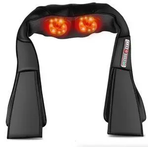 Shiatsu Back Neck and Shoulder Massager with Heat Deep Tissue 3D Kneading Pillow Shiatsu Back Neck and Shoulder Massager with Heat Deep Tissue 3D Kneading Pillow