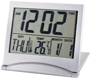 Digital Travel Alarm Clock Foldable Temperature LCD Clock Compact Desk Timer New Digital Travel Alarm Clock Foldable Temperature LCD Clock Compact Desk Timer New