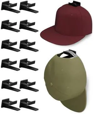 Baseball Cap Hat Rack Wall Door Hanger Holder Storage Organize 12 Hooks Adhesive Baseball Cap Hat Rack Wall Door Hanger Holder Storage Organize 12 Hooks Adhesive