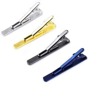 4PCS Mens Stainless Steel Tie Clip Necktie Bar Clasp Clamp Pin Gold Black Silver 4PCS Mens Stainless Steel Tie Clip Necktie Bar Clasp Clamp Pin Gold Black Silver