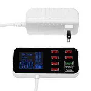Multi USB 8-Port Fast Desktop Hub Wall Charger Charging Station Quick Charge 3.0 Multi USB 8-Port Fast Desktop Hub Wall Charger Charging Station Quick Charge 3.0