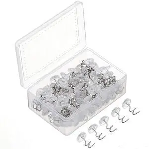 50 Pcs Upholstery Tacks Headliner Pins Clear Heads Twist Bed Fabric Sofa Chair 50 Pcs Upholstery Tacks Headliner Pins Clear Heads Twist Bed Fabric Sofa Chair