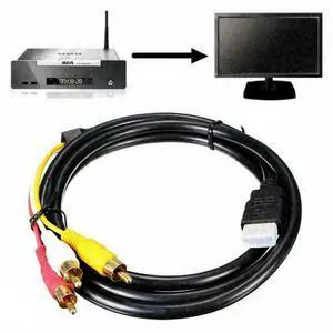 5FT NEW HDMI Male To 3 RCA Video Audio AV Transmitter Adapter Cable HDTV 1080 5FT NEW HDMI Male To 3 RCA Video Audio AV Transmitter Adapter Cable HDTV 1080
