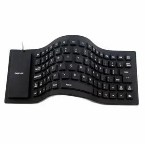 Waterproof Silicone Keyboard Foldable Flexible USB Dustproof DirtProof Full Size Waterproof Silicone Keyboard Foldable Flexible USB Dustproof DirtProof Full Size