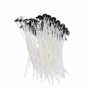 Candle Wicks 6 Inch Cotton Core Candle Making Supplies Pre Tabbed 100PCS New Candle Wicks 6 Inch Cotton Core Candle Making Supplies Pre Tabbed 100PCS New