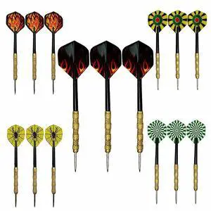 5 Sets (15Pcs) Steel Tip Professional Darts Set Darts Slim Barrel Dart Flights 5 Sets (15Pcs) Steel Tip Professional Darts Set Darts Slim Barrel Dart Flights