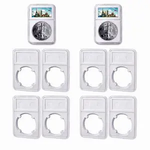 10pcs Coin Display Slabs 38mm Graded Storage for MORGAN/PEACE/IKE SILVER DOLLAR 10pcs Coin Display Slabs 38mm Graded Storage for MORGAN/PEACE/IKE SILVER DOLLAR