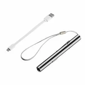 5" LED USB Rechargeable Mini Tactical Flashlight Stainless Steel Torch Pen Light 5" LED USB Rechargeable Mini Tactical Flashlight Stainless Steel Torch Pen Light