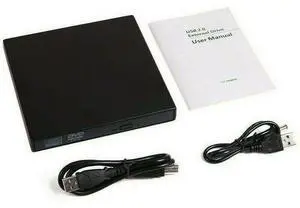 Slim External CD DVD RW Drive USB 3.0 Writer Burner Player Black For Laptop PC Slim External CD DVD RW Drive USB 3.0 Writer Burner Player Black For Laptop PC