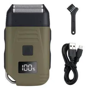 Mens USB Electric Shaver Trimmer Razor Rechargeable Hair Beard Shaving Machine - Green Mens USB Electric Shaver Trimmer Razor Rechargeable Hair Beard Shaving Machine - Green
