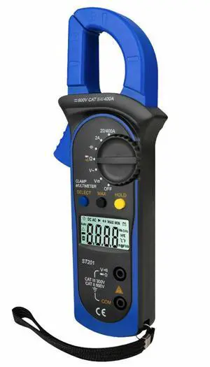 Digital Multimeter Tester AC DC Volt Ohm Amp Clamp Meter Auto Range LCD Handheld - Blue Digital Multimeter Tester AC DC Volt Ohm Amp Clamp Meter Auto Range LCD Handheld - Blue
