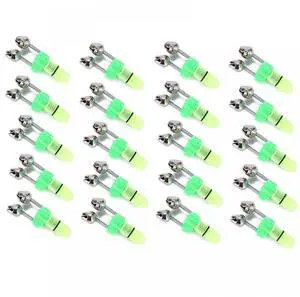 10/40 PC LED Night Fishing Bite Bait Alarm 2 Bells Light Rod Tip Clip Alert Ring - 20 Pack 10/40 PC LED Night Fishing Bite Bait Alarm 2 Bells Light Rod Tip Clip Alert Ring - 20 Pack