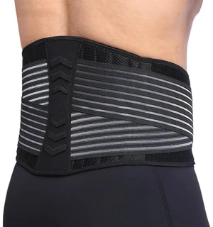Lower Back Support Brace Lumbar Waist Belt Double Pull Breathable Belt Men Women - M Lower Back Support Brace Lumbar Waist Belt Double Pull Breathable Belt Men Women - M