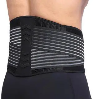 Lower Back Support Brace Lumbar Waist Belt Double Pull Breathable Belt Men Women - XL Lower Back Support Brace Lumbar Waist Belt Double Pull Breathable Belt Men Women - XL