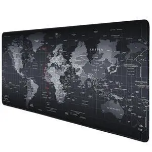 Extended Gaming Mouse Pad Desk Keyboard Mat Large Size 800MM X 300MM 31x12 - World Map Extended Gaming Mouse Pad Desk Keyboard Mat Large Size 800MM X 300MM 31x12 - World Map