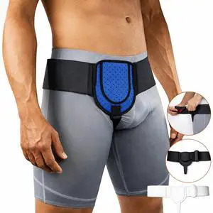 Inguinal Hernia Belt Men Post Surgery Support Truss Groin Adjustable Straps Band - Blue Inguinal Hernia Belt Men Post Surgery Support Truss Groin Adjustable Straps Band - Blue