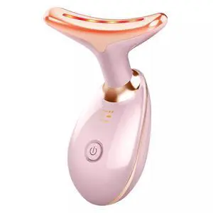 Neck Face Lifting Massager Skin Tighten Device LED Anti Wrinkle Double Chin US - Pink Neck Face Lifting Massager Skin Tighten Device LED Anti Wrinkle Double Chin US - Pink