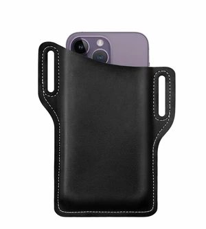 Men Cell Phone Belt Pack Bag Loop Waist Holster Pouch Case Leather Wallet Cover - Black Men Cell Phone Belt Pack Bag Loop Waist Holster Pouch Case Leather Wallet Cover - Black