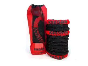 KEEGAN TOOLS 1.25"x30' Kinetic Energy Recovery Rope 46000 lbs Tow Rope Carry Bag - 7/8" x 20 ft KEEGAN TOOLS 1.25"x30' Kinetic Energy Recovery Rope 46000 lbs Tow Rope Carry Bag - 7/8" x 20 ft