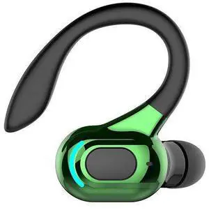 New Bluetooth 5.1 Headset Wireless Earbuds Earphones Stereo Headphones Ear Hook - Green New Bluetooth 5.1 Headset Wireless Earbuds Earphones Stereo Headphones Ear Hook - Green